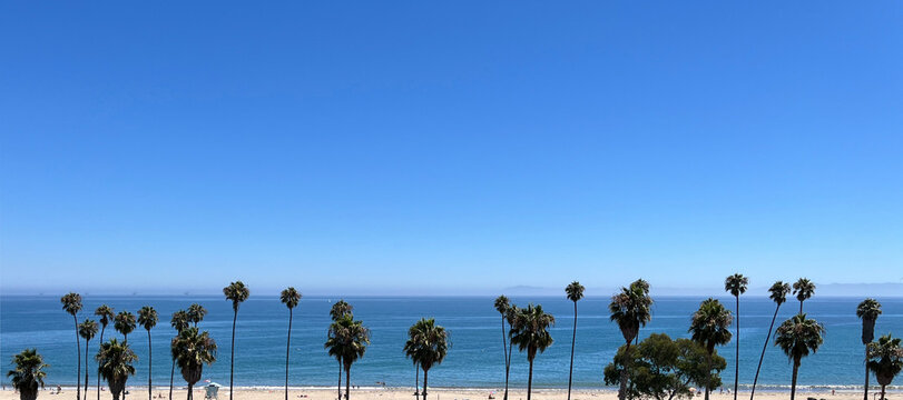 Santa Barbara Beach View on a warm August Summer Day