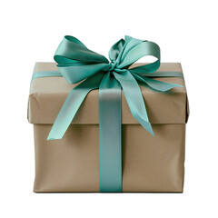 Gift box with bow without background