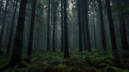 Obraz premium Fog in the woods