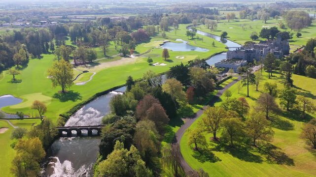 Beautifil scenery of Adare village in Co. Limerick at summer. Ireland