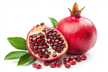 pomegranate on a white