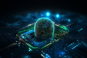 Secure biometric fingerprint data processing in dark setting for accurate verification