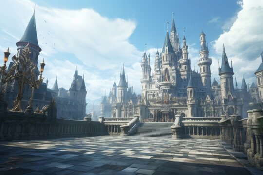 Majestic Fantasy Castle Architecture - A Royal Residence