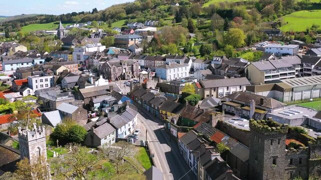 Architecture of the Macroom town in County Cork, Ireland.