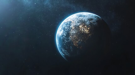 Obraz premium Earth From Space: A Glowing Blue Marble