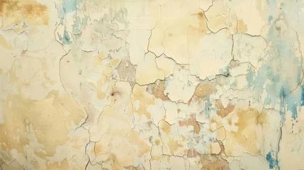 Plexiglas schilderij Verweerde muur Cracked and Peeling Paint on Old Wall  © @_ greta