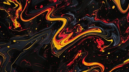 Obraz premium Abstract Liquid Art with Vibrant Swirls and Splashes
