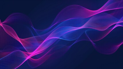 Fototapeta premium Abstract Flowing Neon Waves