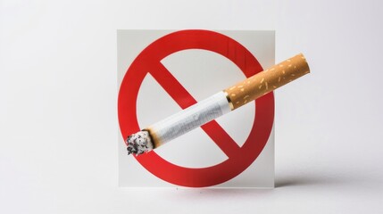 No Smoking Sign with Cigarette.
