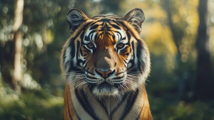 Fototapeta premium A Close-Up of a Majestic Tiger