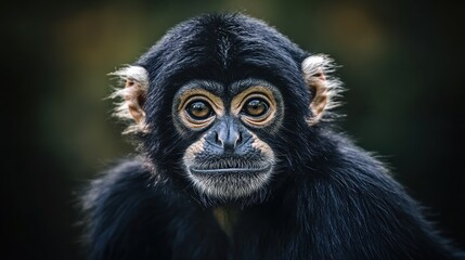 Fototapeta premium Close-up Portrait of a Young Black-Handed Spider Monkey