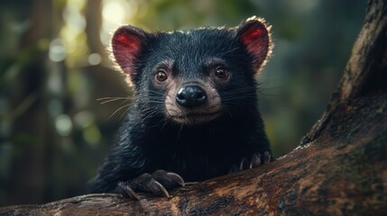 Close-up Portrait of a Tasmanian Devil