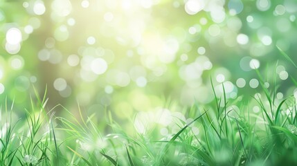 Obraz premium Green Grass and Sun