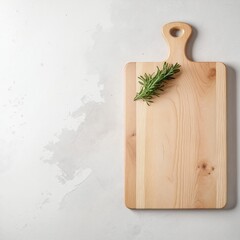 Isolated Rustic Wooden Cutting Board on white Background