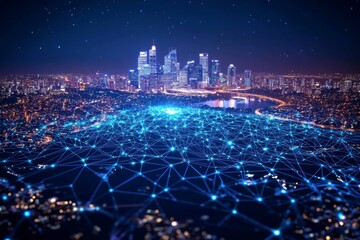 Digital map of australia network connectivity created with generative ai