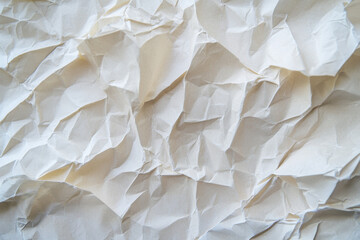 Obraz premium A crinkled paper texture background features a wrinkled, irregular surface with a tactile, aged appearance