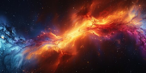 Obraz premium Cosmic Dance of Fire and Ice