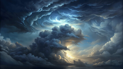 Naklejka premium storm cloud background illustration