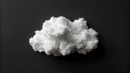 Fototapeta premium White cloud on black background