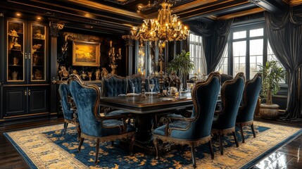 luxury classic mansion drawing room