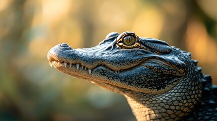 Fototapeta premium Close-up of a Baby Alligator