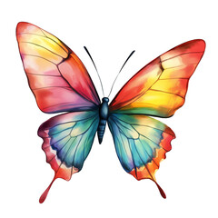 watercooler butterfly isolated on white background, butterfly illustration 