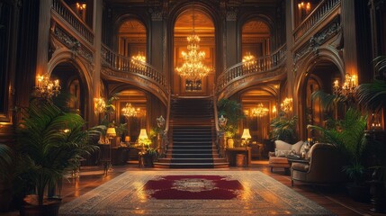 Obraz premium luxury classic mansion drawing room