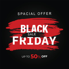 Black Friday design for advertising, banners, leaflets and flyers. sale promotional marketing banner poster with flat. vector illustration.