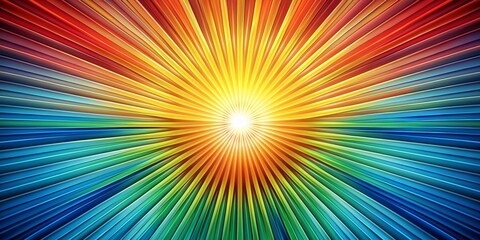 Radiating Rainbow Stripes, Abstract, Background, Colorful, Design