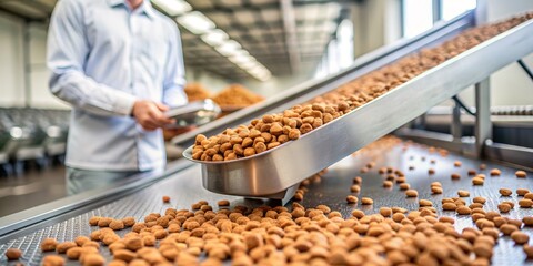 Pet Food Production Line, Conveyor Belt, Dog Food, Factory, Pet Treats