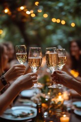 Fototapeta premium Celebrating with friends, Generative AI