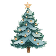 christmas tree isolated on white