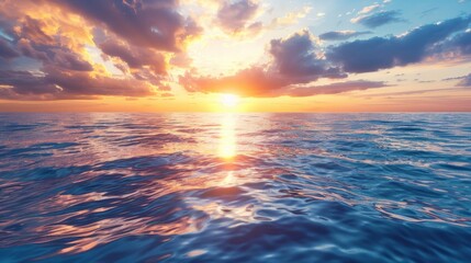 Fototapeta premium Sunset over the Ocean.