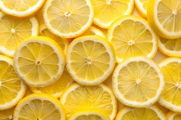 lemon slices on white background