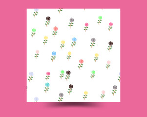 Stylish flower line pattern background