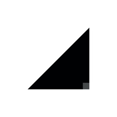Fototapeta premium Right angle triangle shape in geometry.