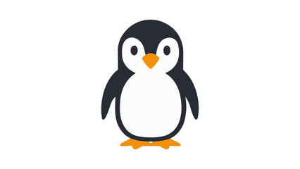 minimalism simple shape of a penguin vector illustration