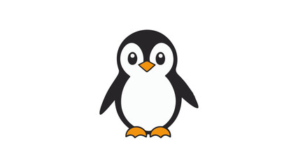 very cute little penguin sign/icon vector illustration