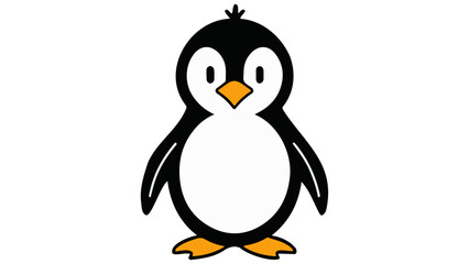 cute penguin on a white background