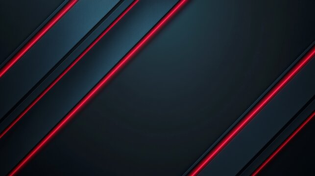 A sleek, modern background featuring diagonal lines with a glowing red accent on a dark surface, ideal for digital designs.