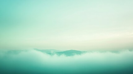 Fototapeta premium Blurred gradient sky in shades of green and blue