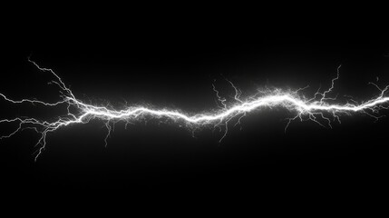 Bright lightning flash against a black background