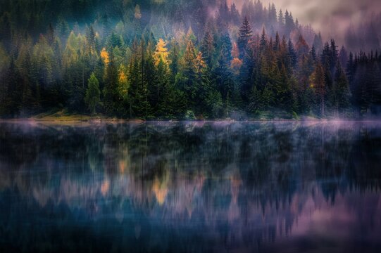 sun rays in the forest, Sunbeams pierce through dense foliage, spotlighting the stoic beauty of an age-old tree. Beautiful simple AI generated image