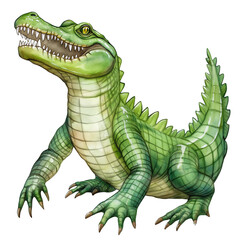 crocodile isolated on white