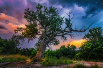 urban river, brick and stone canal, dead barren trees in winter, cloudy overcast sky, apartment buildings  - Nagoya, Japan. Beautiful simple AI generated image