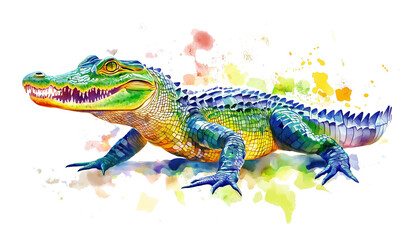 Fototapeta premium crocodile isolated on white