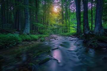 Obraz premium Pine tree and lake in Kiyosumi-Park. Beautiful simple AI generated image