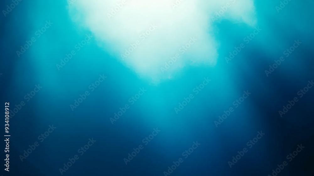 Poster Cool gradient background shifting from light turquoise to deep navy blue, conveying a sense of depth and sophistication.