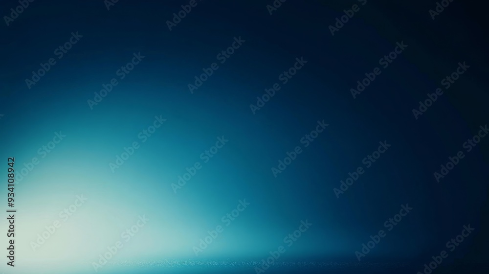 Aufkleber Cool gradient background shifting from light turquoise to deep navy blue, conveying a sense of depth and sophistication.