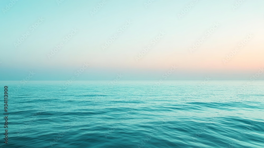 Aufkleber gentle gradient background blending from soft blue to teal, evoking a tranquil and calming atmospher